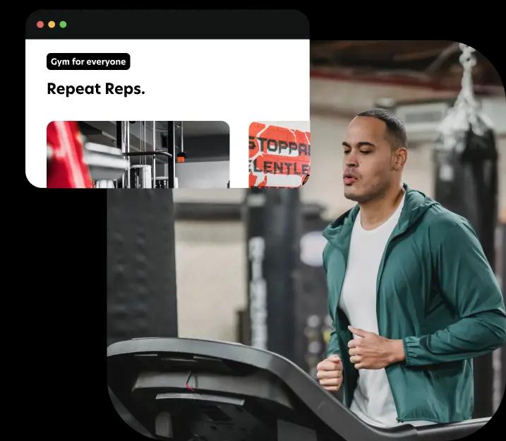 50+ customizable website templates, strategically researched and tailored for every type of gym!