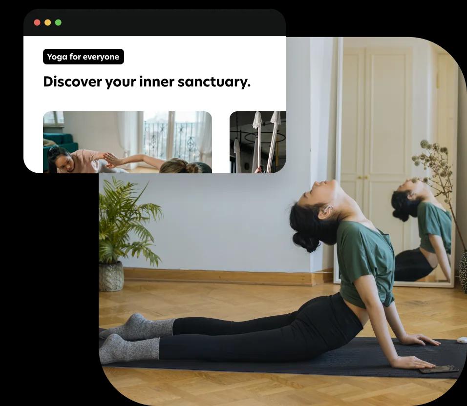 Create your own zen-inspired yoga website and mobile app with our 50+ customizable website templates