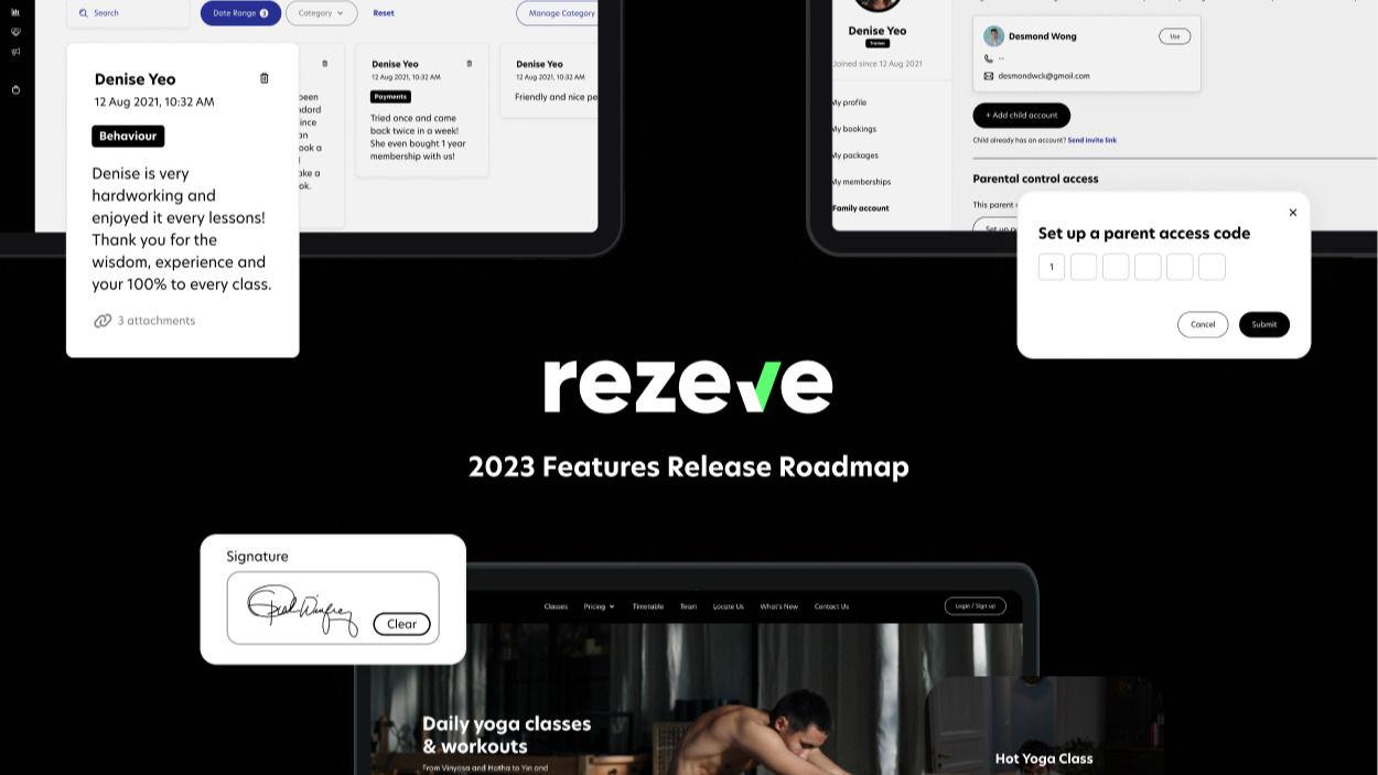 Rezerv's feature releases roadmap (2023 - 2024)